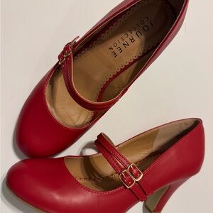 Journee Collection Red Mary Jane Heels